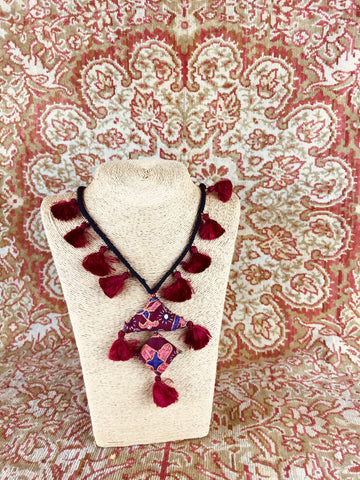 Fairtrade Embroidered Amulet Necklace
