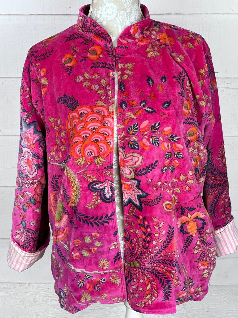 Edge to Edge Velvet Jacket (Flower)