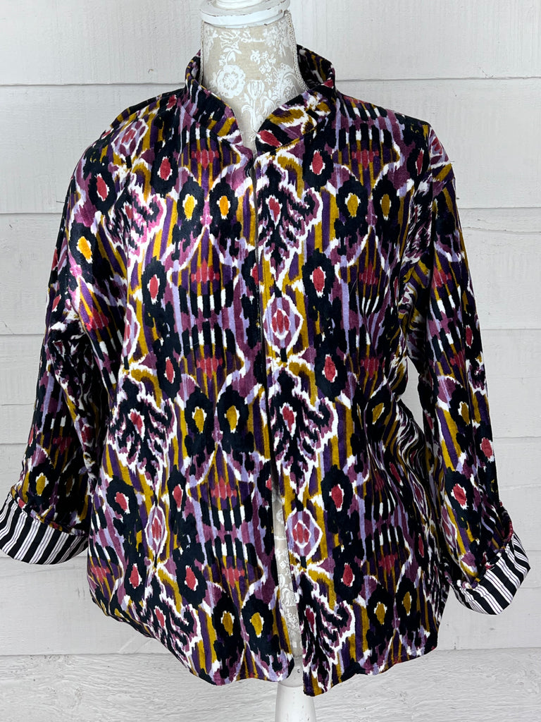 Edge to Edge Velvet Jacket (Ikat)