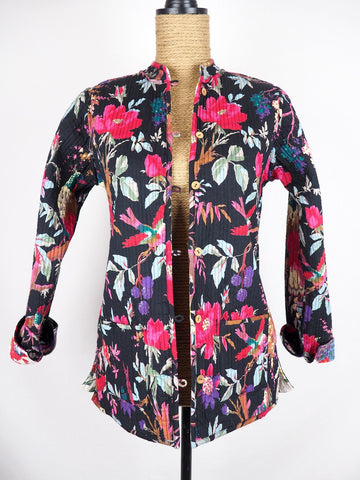 Nehru Jacket Tropical Black