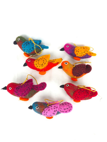 3 Felt Birds