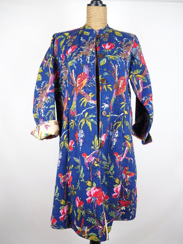 Nehru Coat Tropical Blue