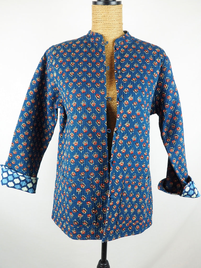 Nehru Indigo Jacket 006