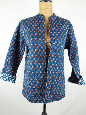 Nehru Indigo Jacket 006