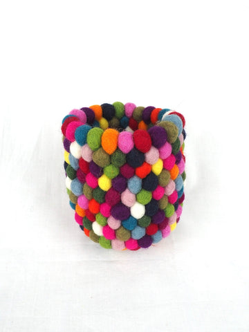 Felted Pen Pot Multicoloured
