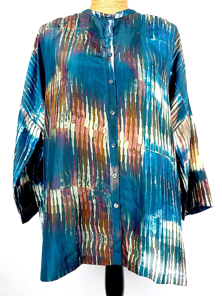 Abstract Silk Shirt