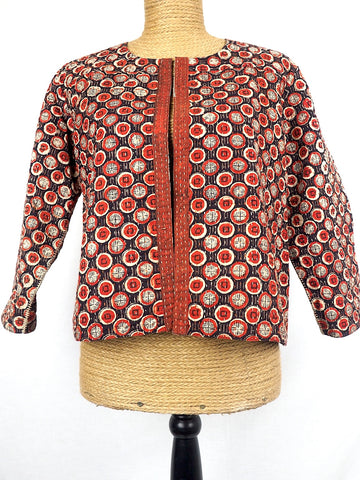Reversible Rust Kantha Jacket