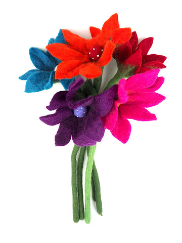 Felted Bunch of Flowers
