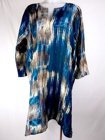 Abstract Silk Dress