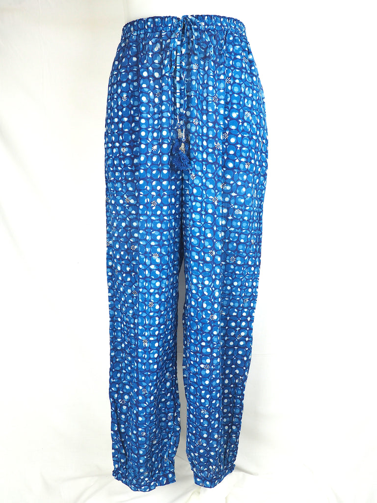 Indigo Drawstring Trousers