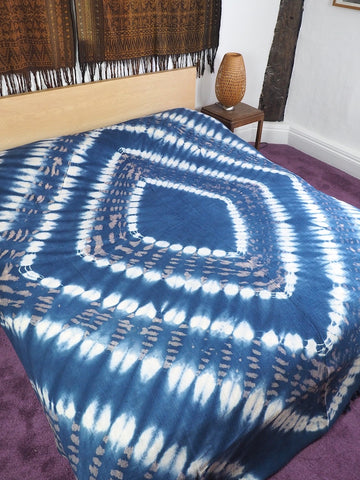 Tie-dye Indigo Bedcover/Throw 003